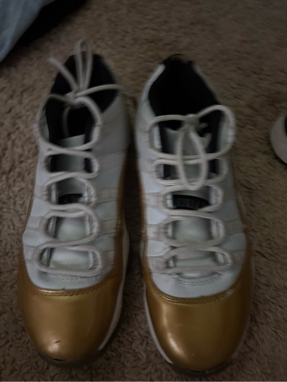 Jordan Women's White and Gold Low-Top Sneakers